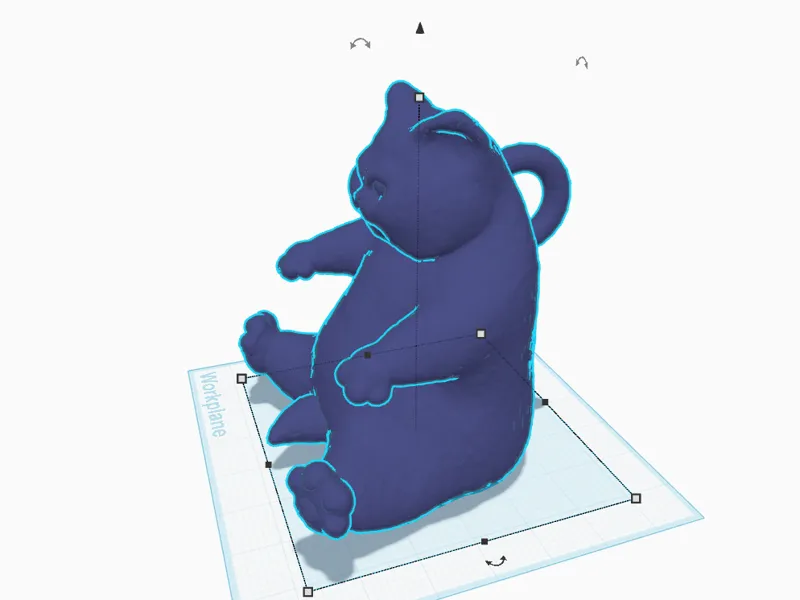 Blue Cat Keychain