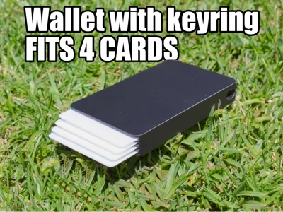 4 Card Wallet with keyring for AirTags/Keys