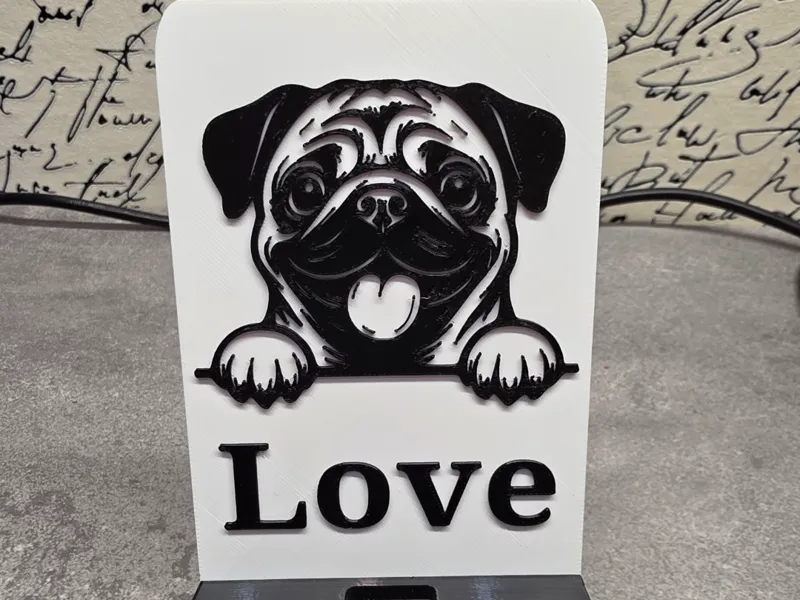 Pug phone stand