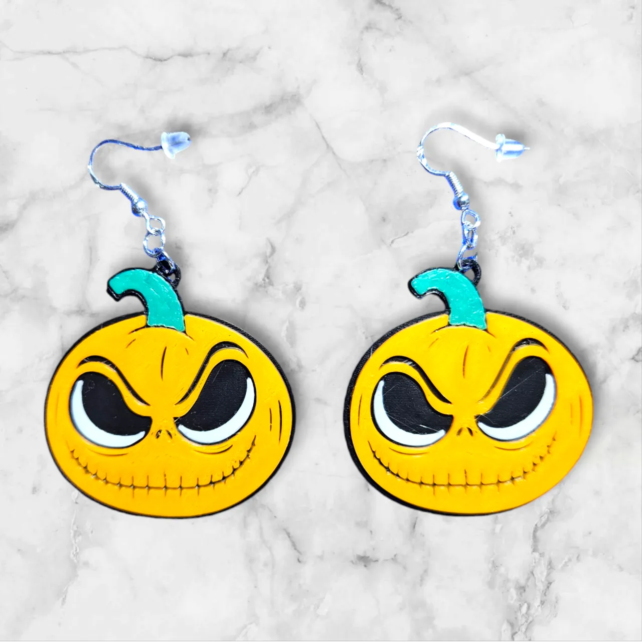 Jack Skellington Halloween Pumpkin Earrings view 4