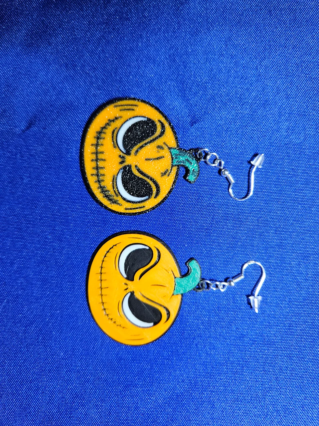 Jack Skellington Halloween Pumpkin Earrings view 3
