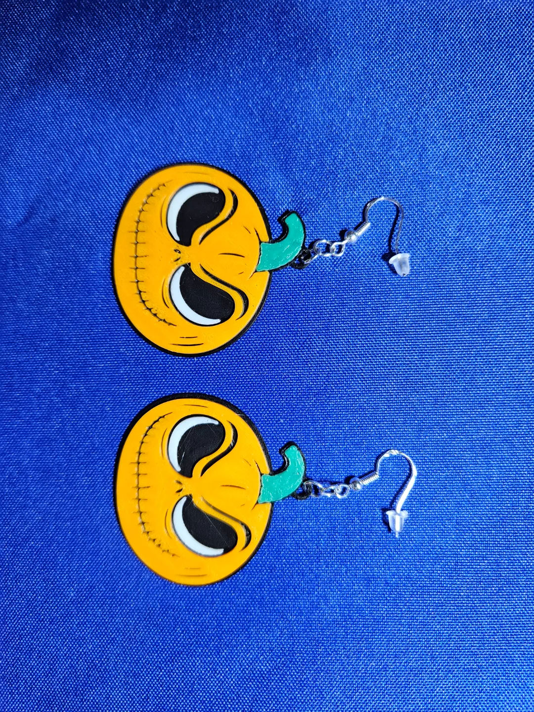 Jack Skellington Halloween Pumpkin Earrings view 2