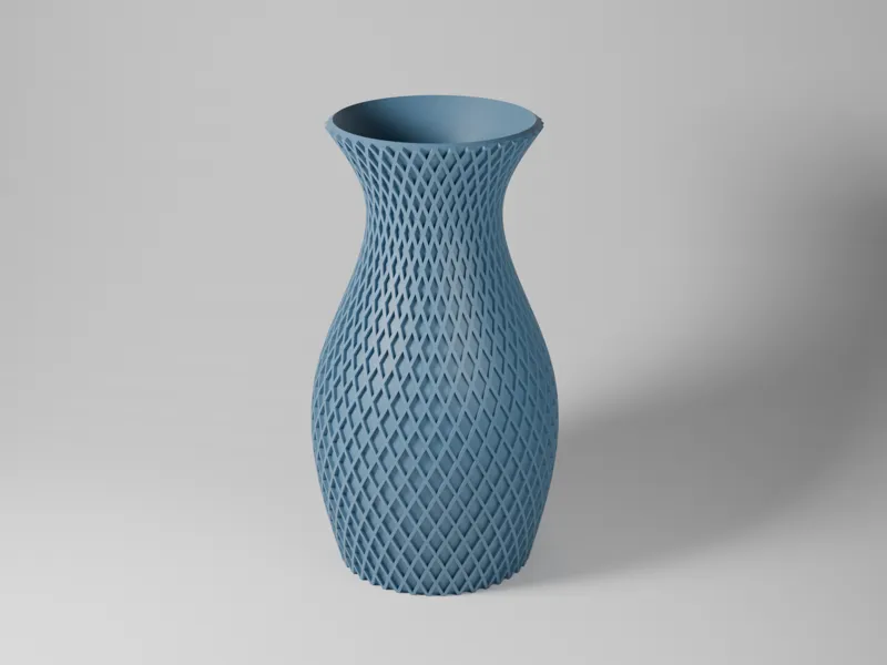 modern vase with diamond patern