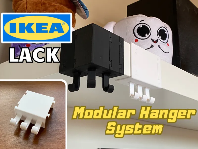 Ikea Lack Shelf Hanger System- Triple