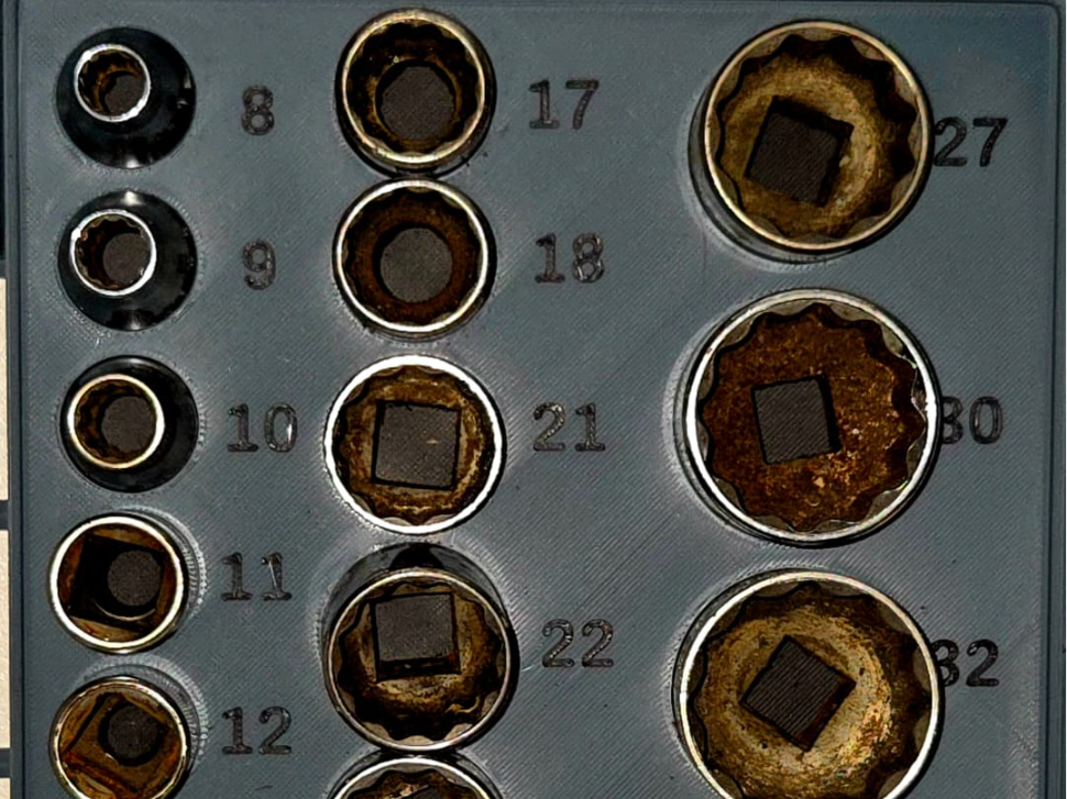 Sidchrome metric socket storage gridfinity