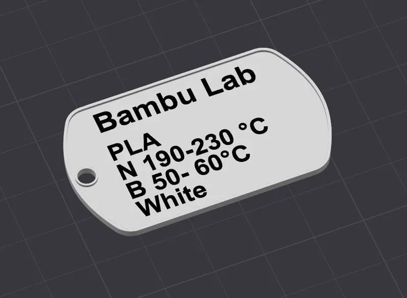Filament Sample Dogtag