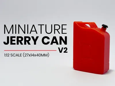 Miniature Petrol Jerry Can V2 Non AMS (1:12 scale)