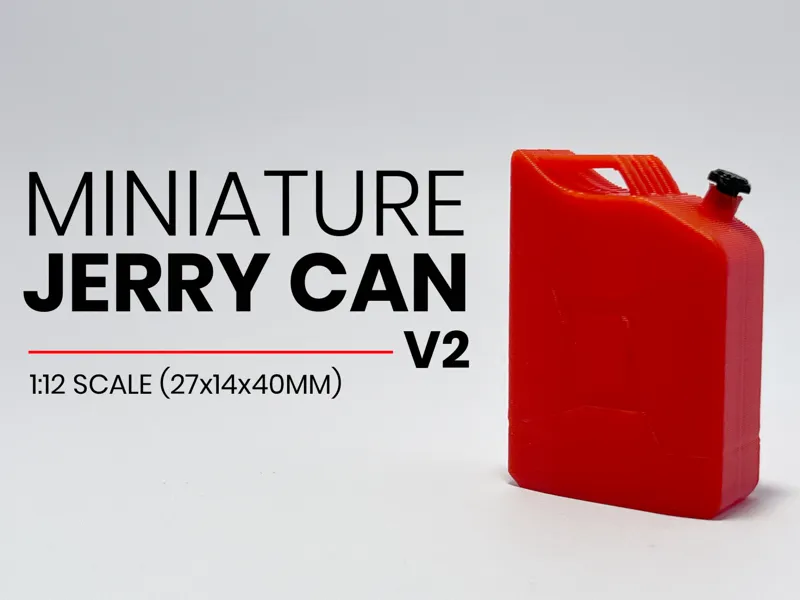 Miniature Petrol Jerry Can V2 Non AMS (1:12 scale)
