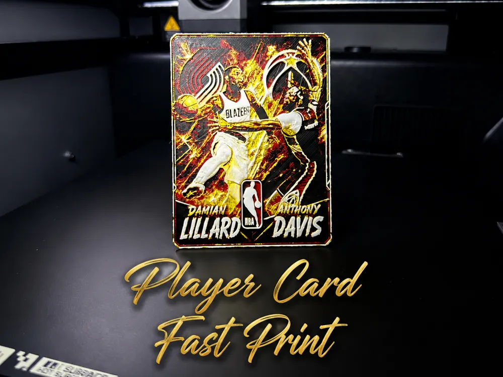 Modelo para impresión 3D: Damian Lillard & Anthony Davis Player Card. Referencia del modelo original.