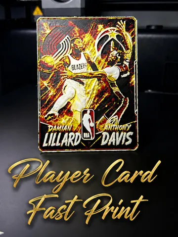 Modelo para impresión 3D: Damian Lillard & Anthony Davis Player Card — vista de referencia 2