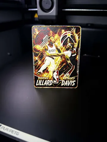 Modelo para impresión 3D: Damian Lillard & Anthony Davis Player Card — vista de referencia 5