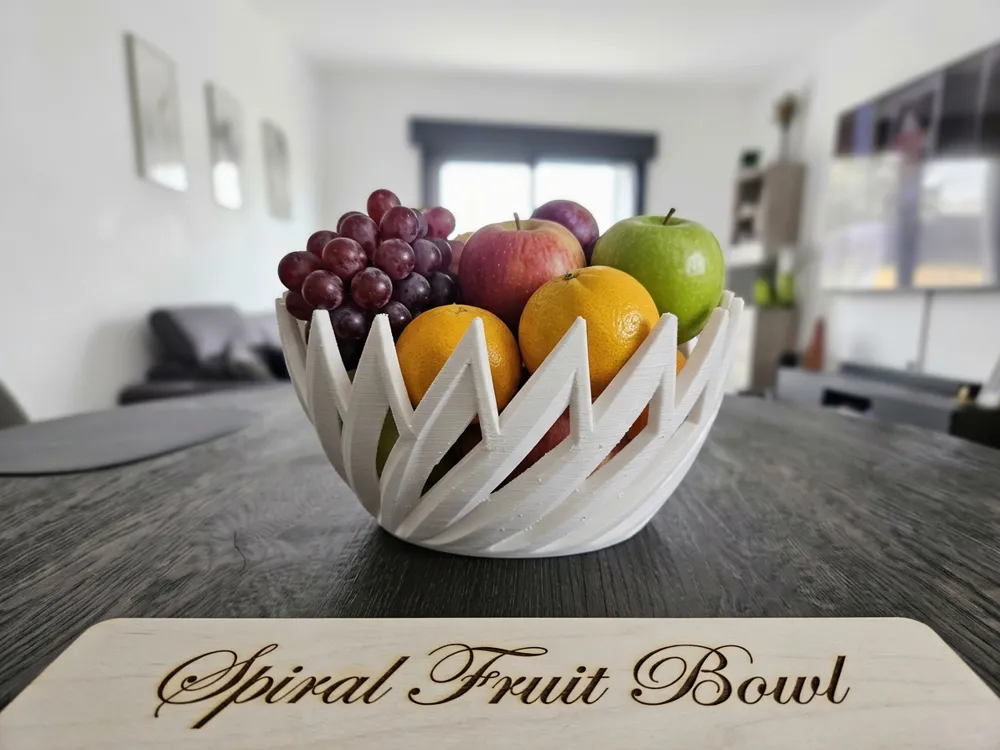 Spiral Fruit Bowl - Free 3D Print Model - MakerWorld