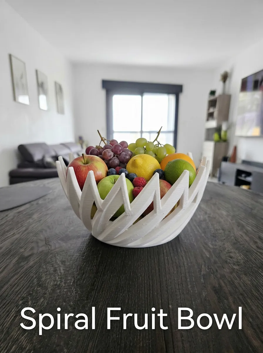 Spiral Fruit Bowl - Free 3D Print Model - MakerWorld