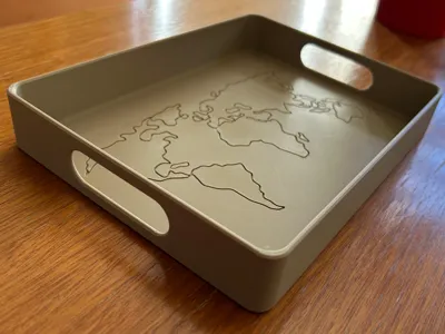 World Map Organizer Tray | Desk & Valet Storage