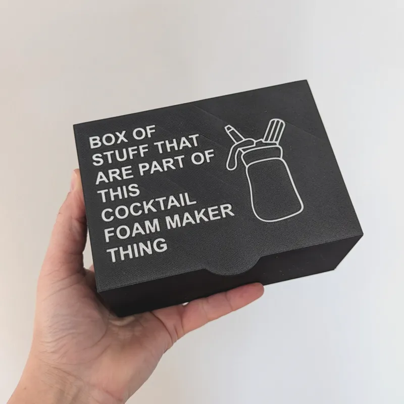 Storage Box for charges and parts - Whipped Cream/Cocktail Foam Dispenser 