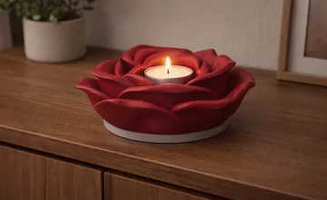 Modelo para impresión 3D: Teelichthalter Rose - Skulptur — vista de referencia 3