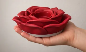 Modelo para impresión 3D: Teelichthalter Rose - Skulptur — vista de referencia 4