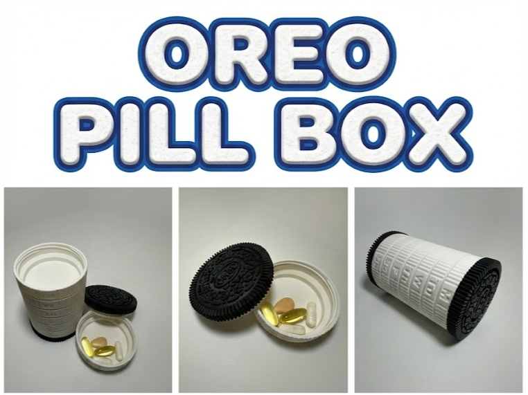 Pill box OREO Ed, Modular Pill & Creatine Stacker 
