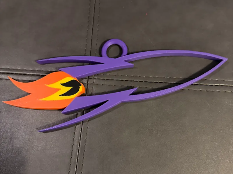 Rocket with flames