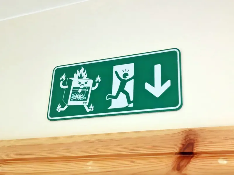 Fire Exit Sign - Funny - "Thermal Run Away"