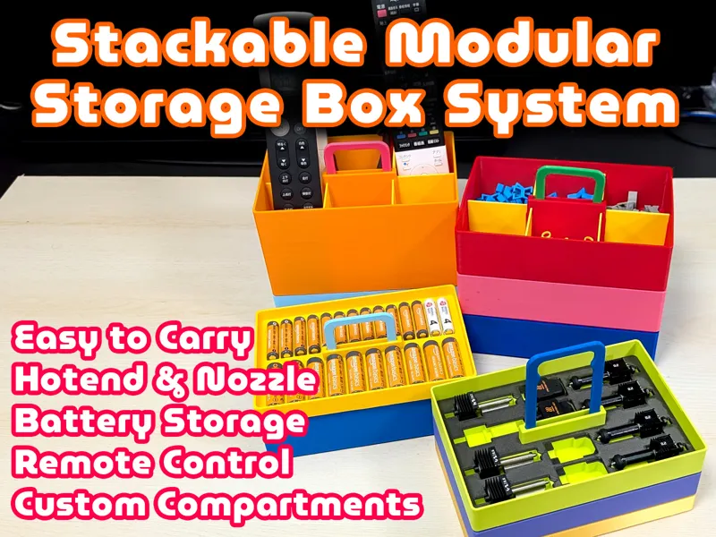 Stackable Modular Storage Box System