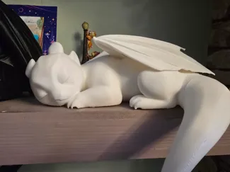 Sleeping Light Fury Shelf Critter
