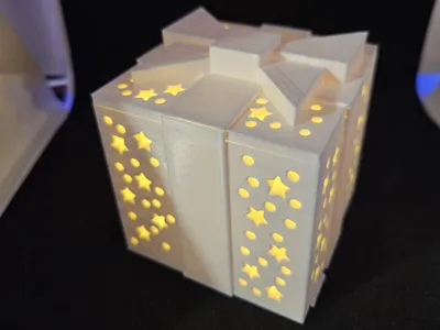Christmas gift box for lights, candle