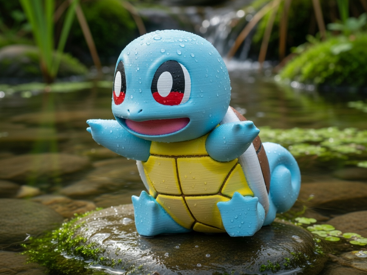 Squirtle Pokemon Figure Multi-Color Print