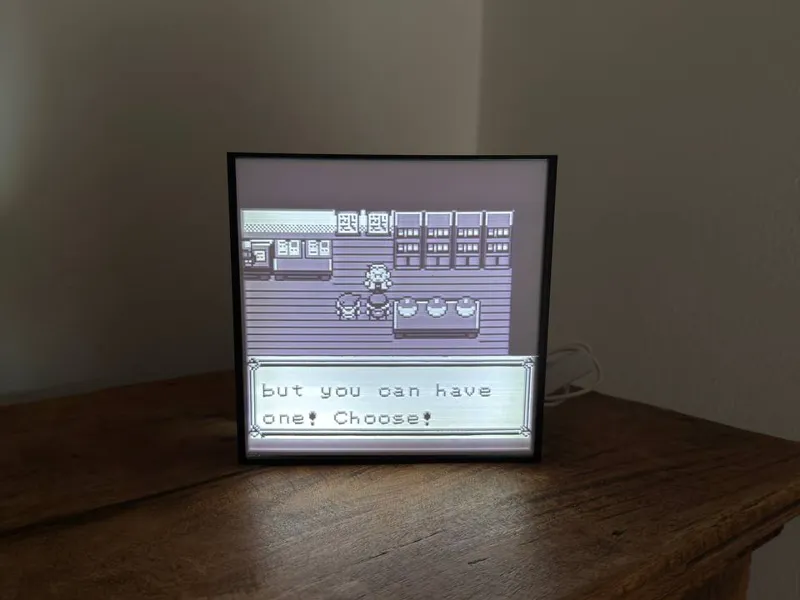 Pokémon Starter Choice Lightbox – Retro Game Lamp