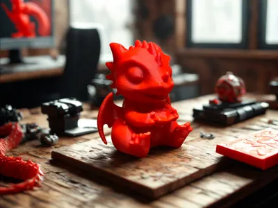 Cute Baby Dragon with Jewel