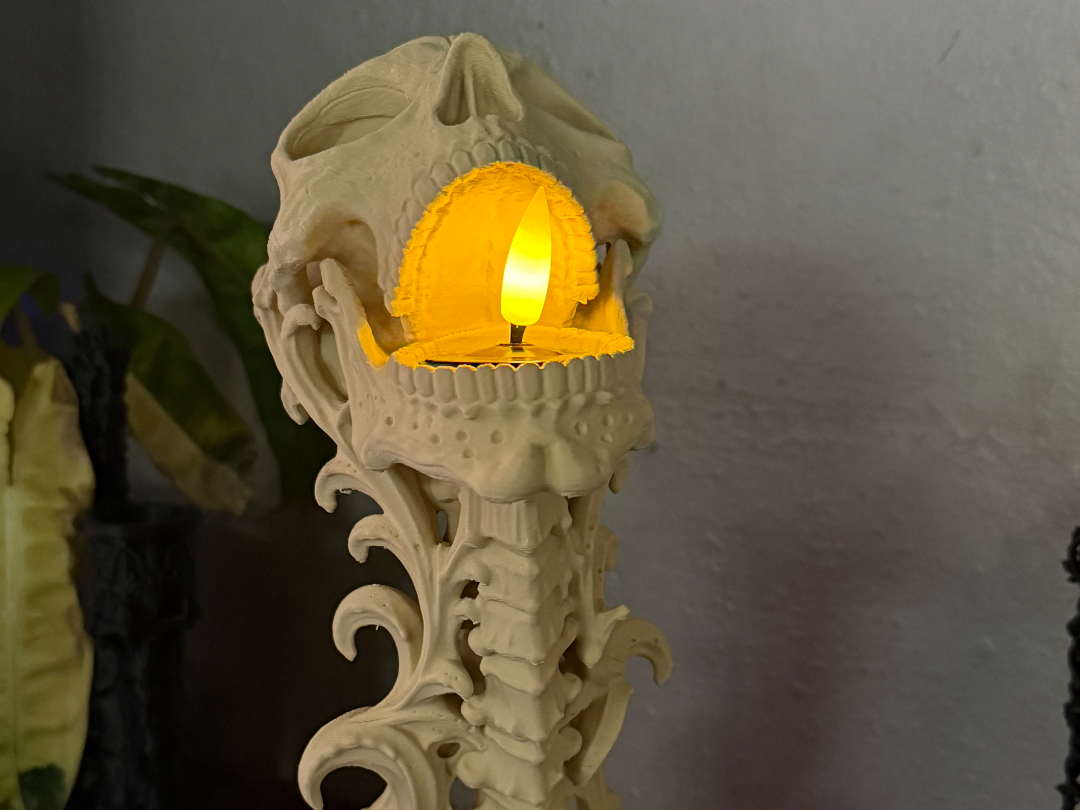 Skeleton Candle and Tealight Holder - 1