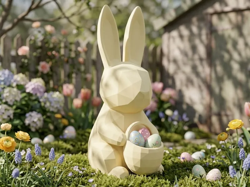 Osterhase mit Korb
