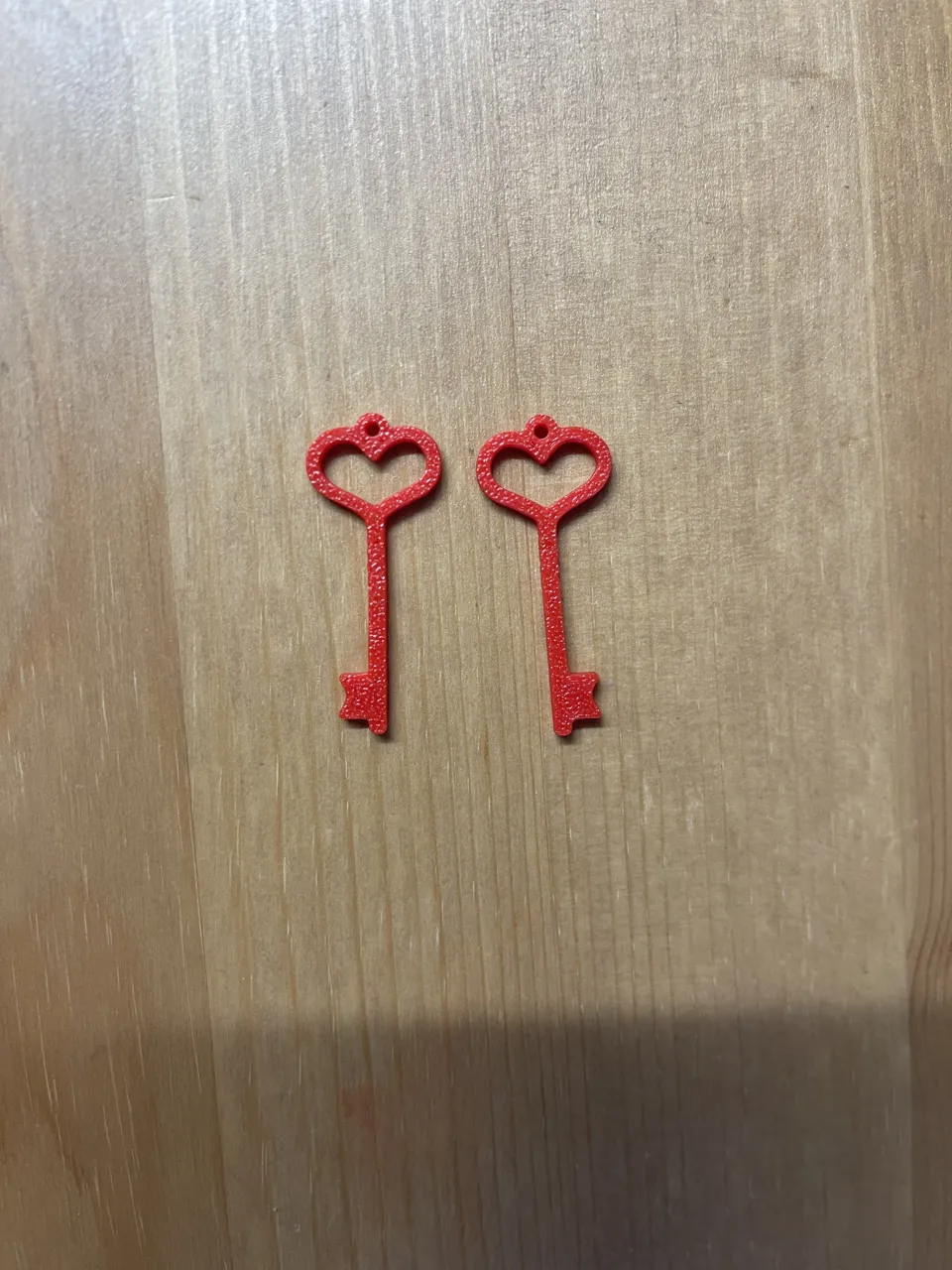 Heart Key Earrings view 2