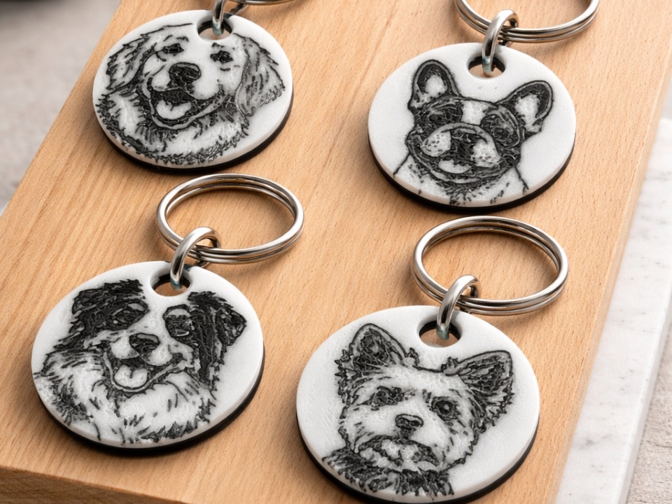 Dog keychain