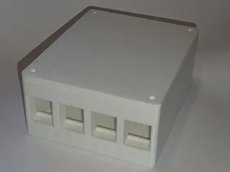 Keystone jack wallbox for network cabling