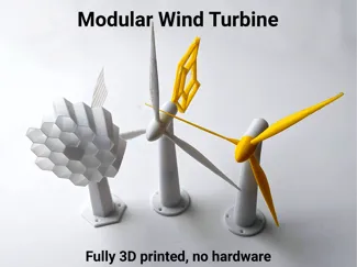 Modular Windmill Turbine - No Hardware required