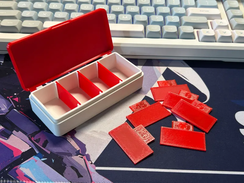 Portable Storage Box With Customized Partitions