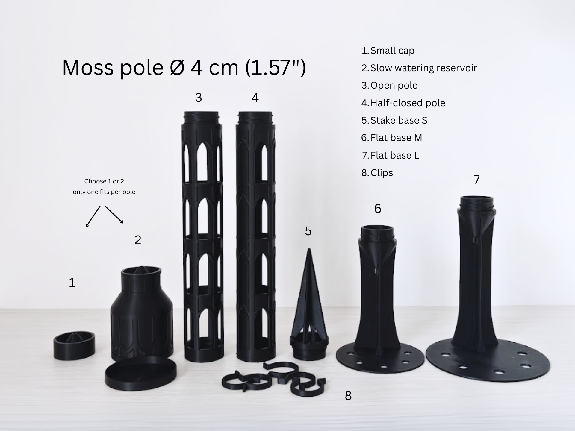Miniatura 1 do modelo 3D Gothic moss pole - modular plant support