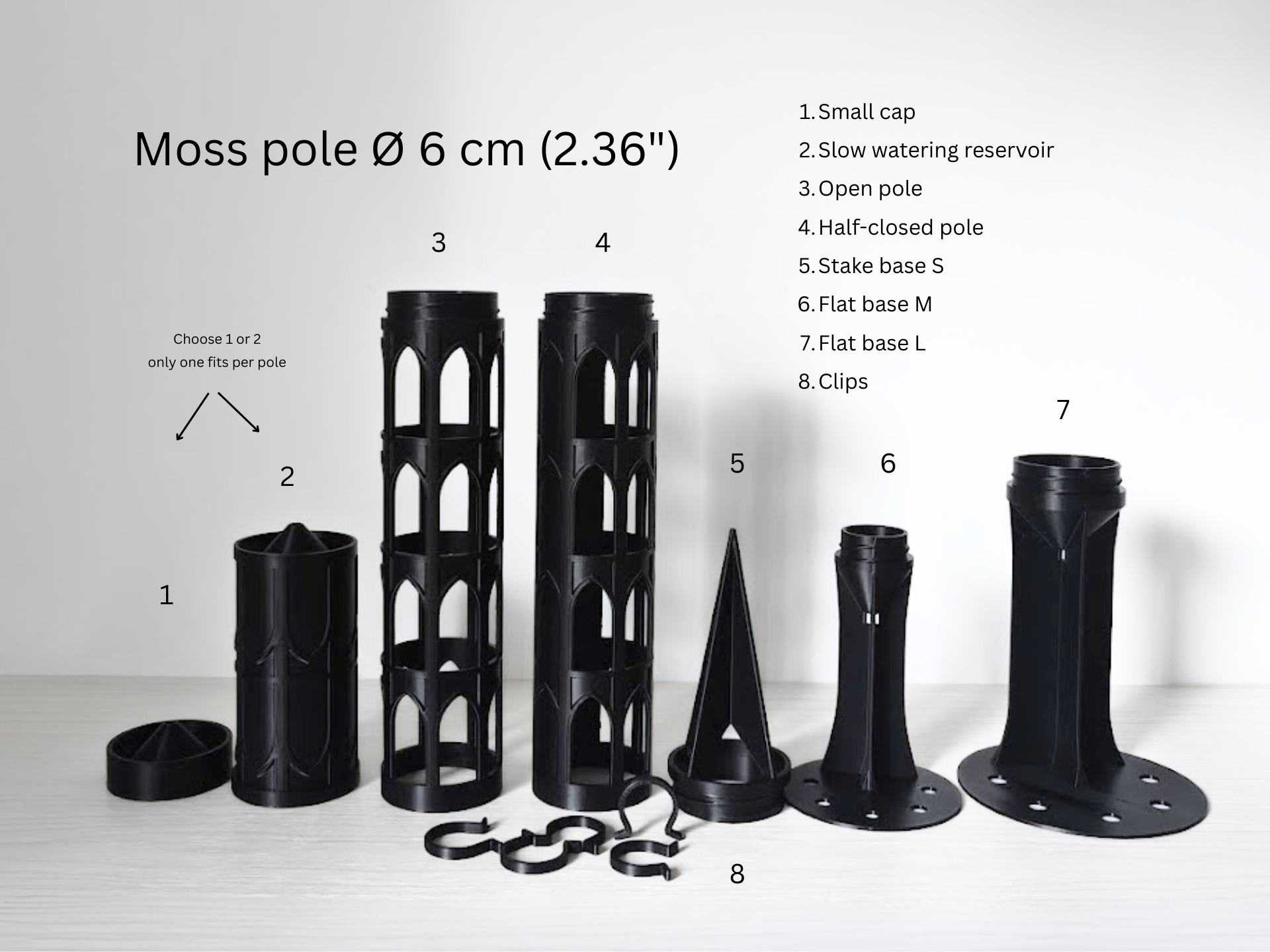 Miniatura 2 do modelo 3D Gothic moss pole - modular plant support
