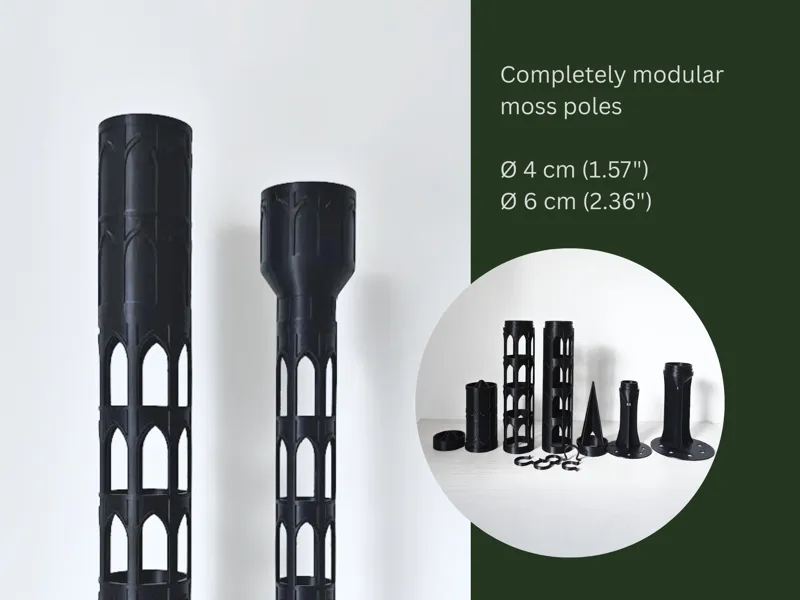 Gothic moss pole - modular plant support