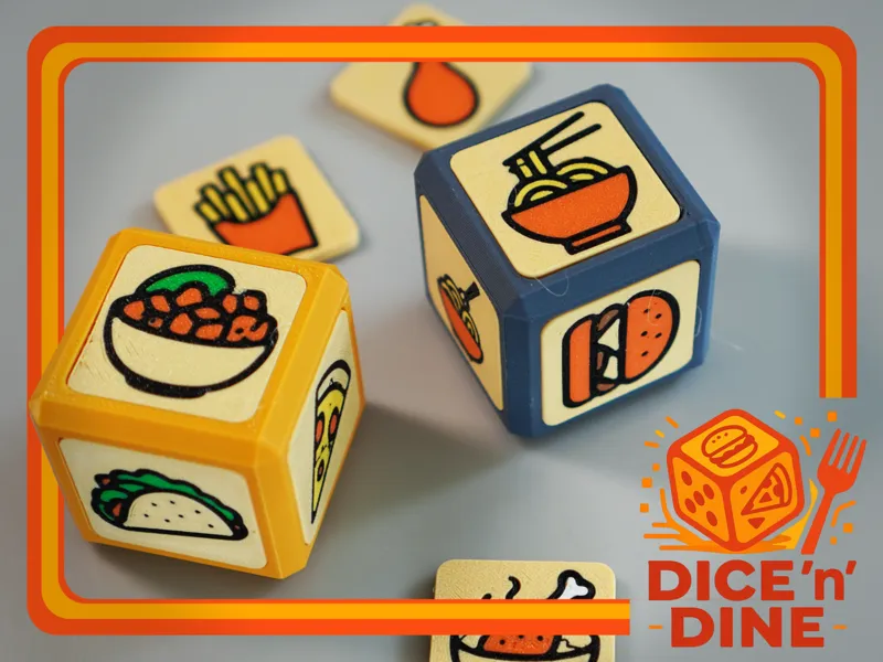 Dés de décision de repas (faces interchangeable)