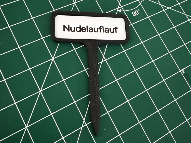 Schild mit Nelko Aufkleber H69 B45