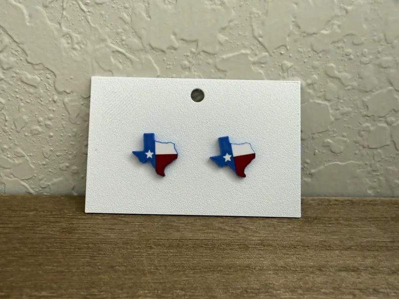 Texas Lone Star Stud Earrings