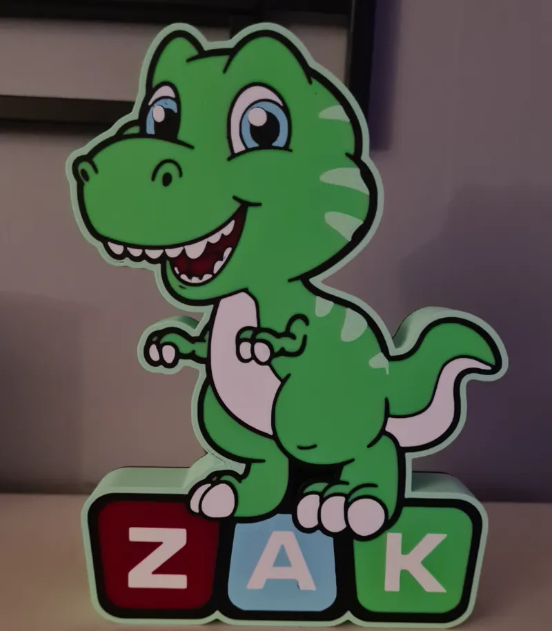 Dinosaur on building blocks