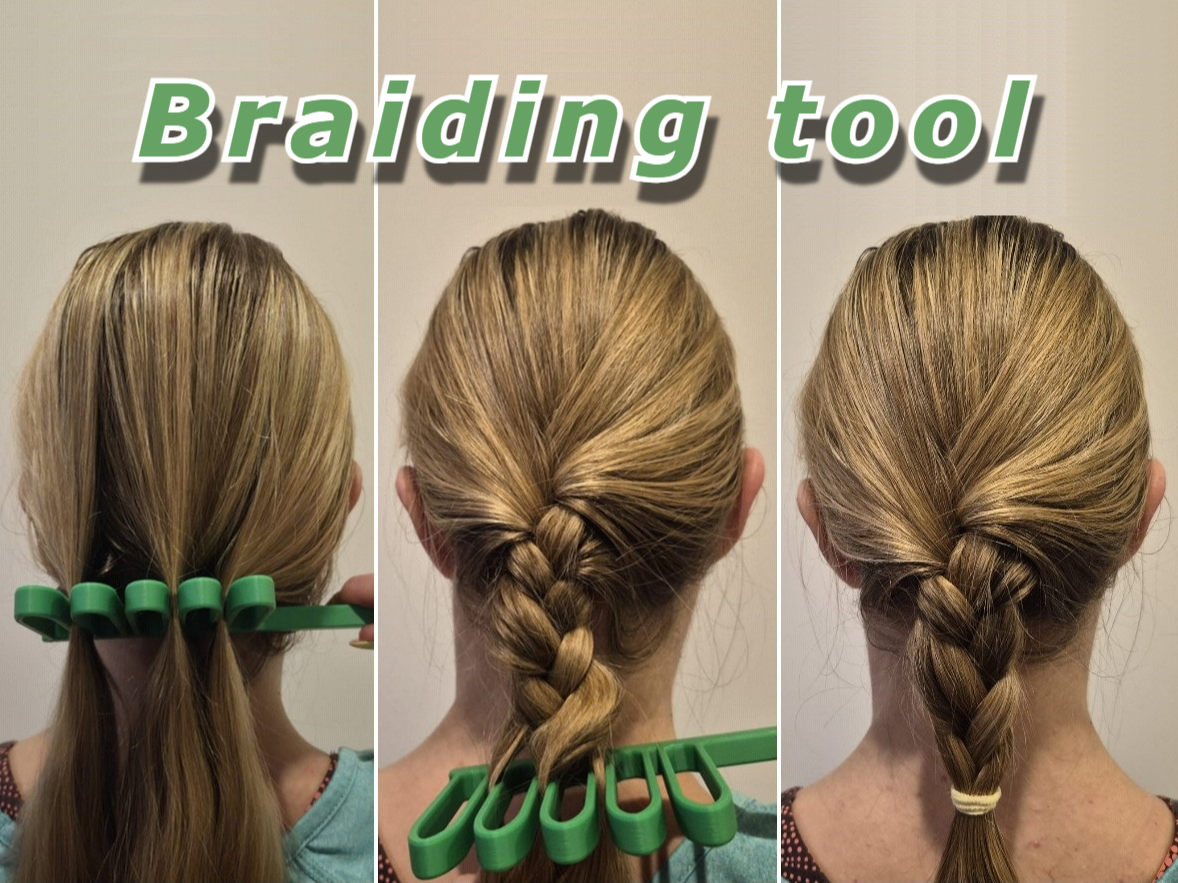 Regular and french braiding tool 