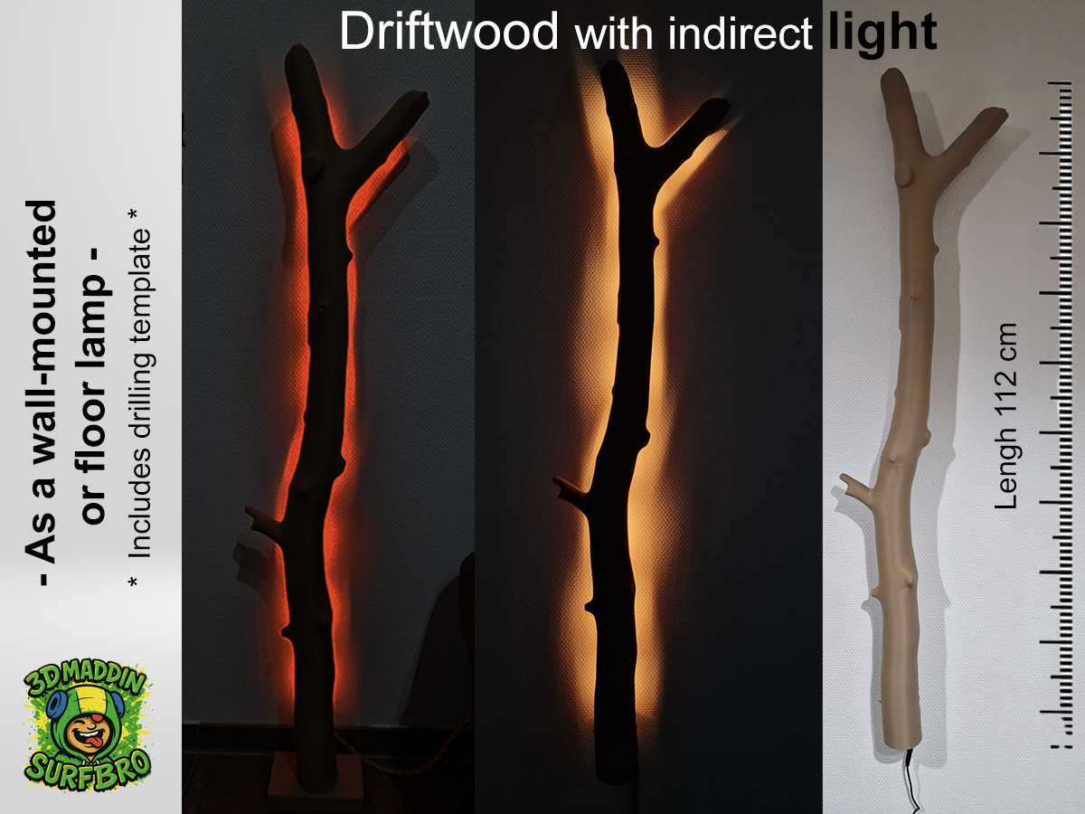Driftwood Branch with Indirect Backlighting