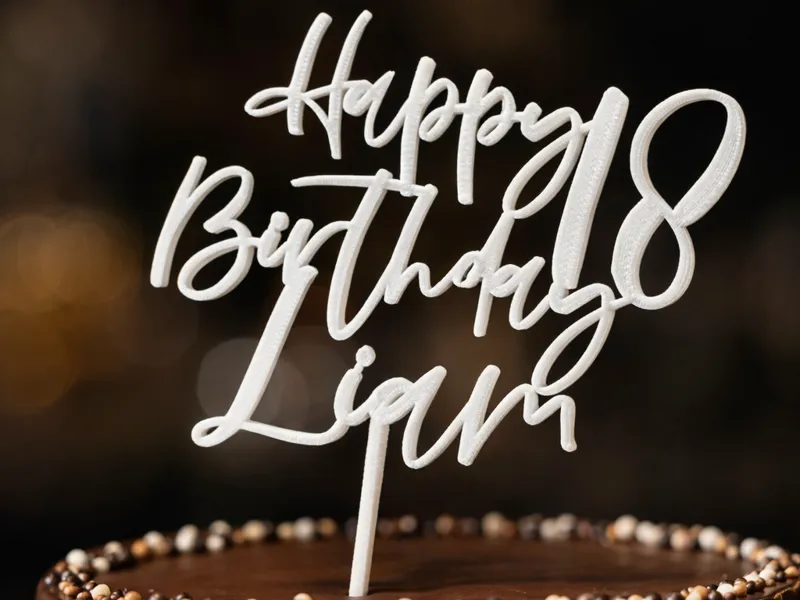 Happy Birthday Liam 18 - Cake Topper