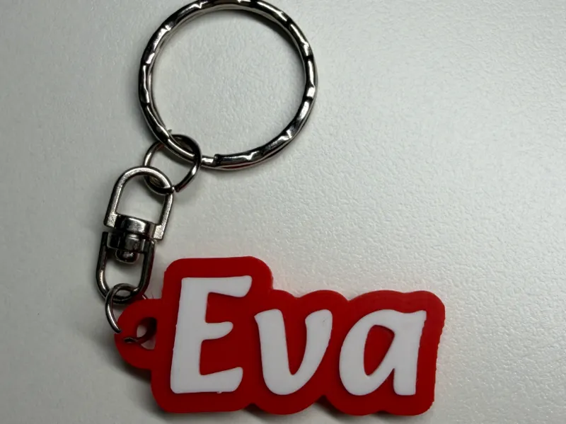 Eva personalized name keychain