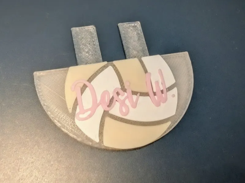 Owala Volleyball Name Tag