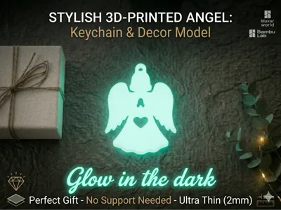 Glow in the dark - Guardian Angel - Keychain